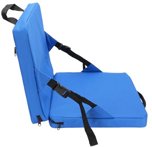 Dioche Coussin de Siège de Stade Coussin de Siège de Stade Pliable avec Support Dorsal | de Blanchisseur à Poignée Portable pour Une Utilisation en Extérieur | Rembourrage épais et Design (Blue)