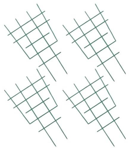 SEWACC Lot de 4 Supports pour Plantes Grimpantes en Plastique, Treillis Carré pour Jardin D’intérieur et Extérieur, Cadre D’Escalade Léger et Réutilisable, pour Jardinières et Pots