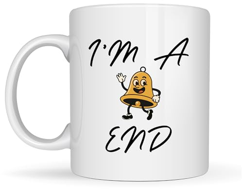 Be Buz Taza de café divertida con diseño retro de dibujos animados de 325 ml, taza de cerámica blanca para regalo en casa y oficina