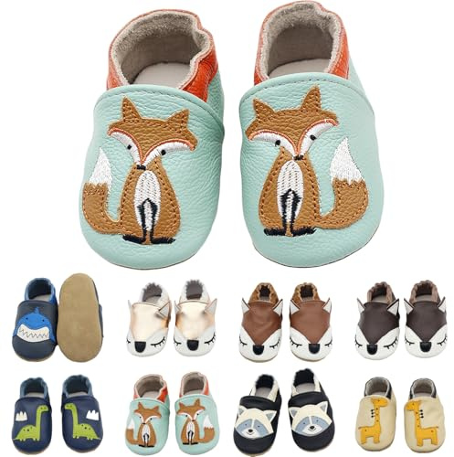 Chaussure Bebe Garcon 2026 Filles Garçons Cuir Souple Bébé Enfant Chaussons Cuir Doux Chaussures Fille Garçon Premiers Pas 0-6 Mois - 2Ans