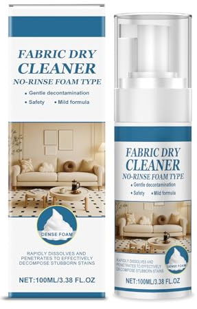 Wkldjf Professioneller Schaumreiniger, 100 ml, schnelle Reinigung für empfindliche Stoffe, entfernt sicher Schmutz von Polstern und Kleidungsstücken, Fleckenentferner