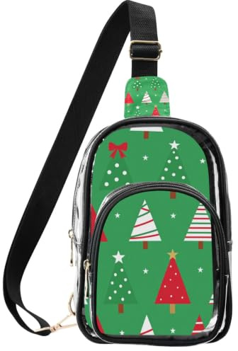 linqin Crossbody bröstväska för konsertdeltagare med huvudfack | 18 × 10 × 25 cm storlek, förstärkt sömnad, släta metalldragkedjor, julgransrosett
