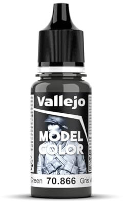 Vallejo Model Color Acrylic Paint, Green Grey, 18 ml, Self-Leveling, BSL System for Modeling and Miniatures