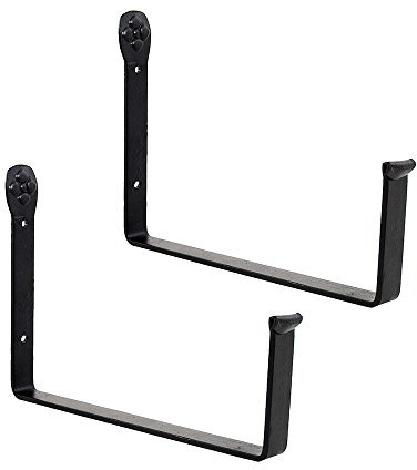 Achla Designs Blumenkasten-Halterungen für Blumenkasten, Eisen, Schwarz, 25,4 cm