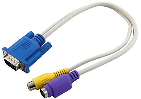 sourcing map 12.6 inch VGA TV Converter S-Video RCA Cable Adapter