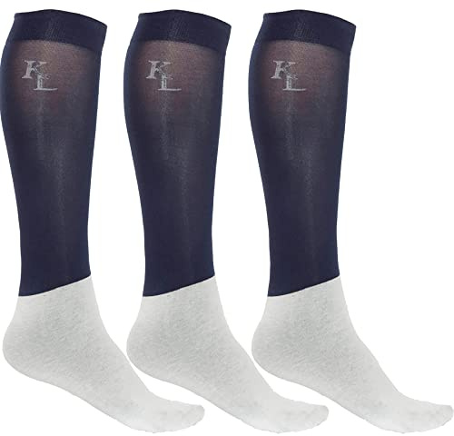 Kingsland - Calcetines de equitación azul azul marino Talla:42-46