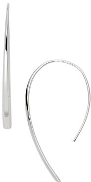 Fossil Orecchini da donna in acciaio inossidabile o semipreziosi con chiusura a filo o a moschettone, Argento brillante, Argento Brillante