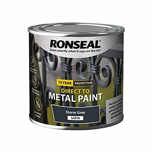 Ronseal Direct to Metal Paint Storm Grey Satin 250ml