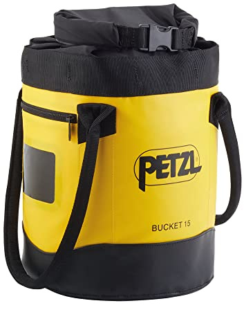 PETZL, Bucket 15, Selbstversorgende Haltertasche, Gelb, 15 Liters, Unisex-Adult