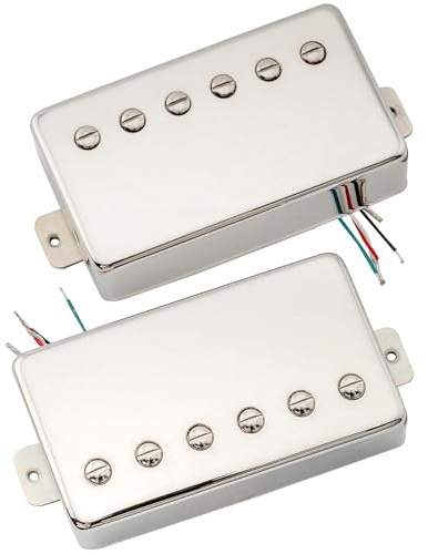 Artec LPA210 Alnico 5 Humbucker Tonabnehmer Hals Steg Pickups Set Nickel | für LP Style E-Gitarre