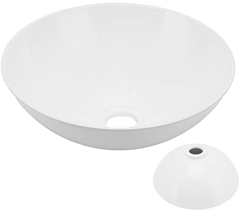 Weißes Waschbecken 327,6 X 129,1 Mm Waschbecken Runde Schüssel Modernes Acryl für Wohnwagen, Wohnmobile, Yachten, Badezimmer