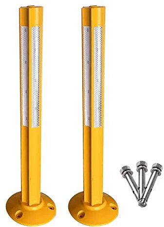 Verkehrskege Einfahrt Parken Verkehr Sicherheit Kegel, Bodenmontierte Straße/Straße Warnkegel, Reflektierende Leitpfosten aus Kunststoff zum Schutz Ihres Parkplatzes (Color : B, Size : 2 Pack)