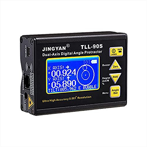 BAtlam TLL-90S Digital Level Box Winkelmesser, Winkelmesser, LCD-Display, hochpräziser, zweiachsiger digitaler Neigungsmesser, Winkelmesser für Zimmerei, Bauwesen, Mauerwerk, Automobil