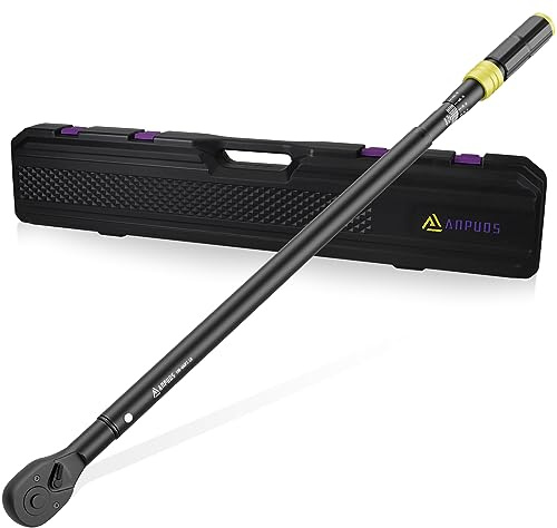 ANPUDS 3/4-Inch Drive Click Torque Wrench, 100-650 Ft-Lb/135.5-880.8 Nm with Dual-Direction, 48-Tooth, Dual Range Scales, Quick Release Reversible Head Torque Wrench for Car, Truck, Tractor