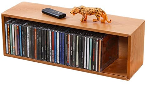 GLigeT CD Halter Stapelbares Medienregal, Regal und Organizer – CD-Aufbewahrungsbox for die Aufbewahrung und Organisation von Medienregalen DVD Halter