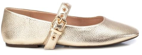 XTI - Bailarinas Mujer Oro - Calzado Cómodo y Versátil - Moda Casual - Modelo 14402102 (Talla 39)