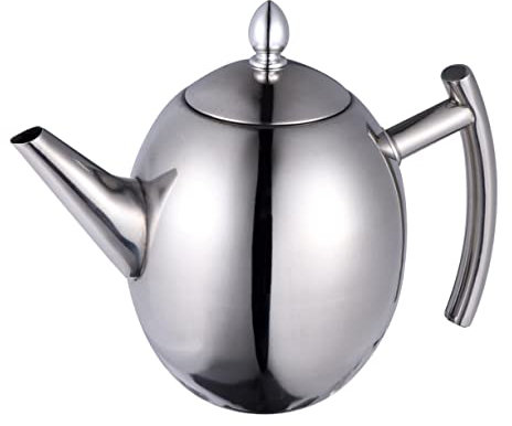 MAGICLULU teiera coprisgabello rotondi macchina per caffè espresso retrò bollitore per erogazione a goccia a mano caffettiera espresso caffettiera d'epoca easy grip bollitore acciaio Silver