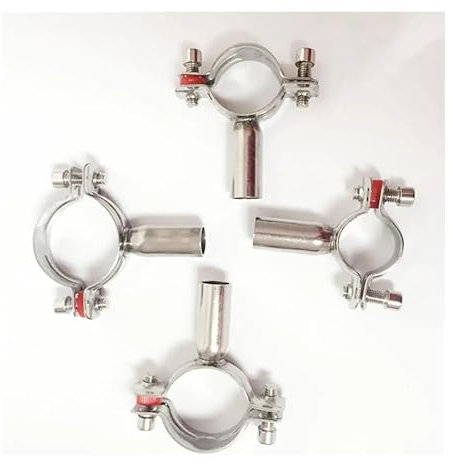 PIUHRKLEVD 154mm 6 Pipe Hanger Bracket Clamp Support Clip 304 Stainless Steel For Beer Brewing