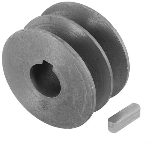 Zilimontt Gusseisen-Doppelrillen-Riemenscheibe, Keilriemenscheibe, Gusseisen-V-Riemenscheibe, für Motor, Elektrowerkzeug-Zubehör (58 x 30 x 19 mm)