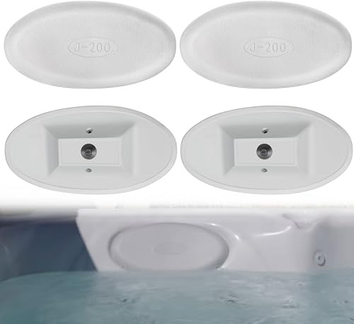 Bonbo 4-Pack 2472-828 Oval Gray Spa Pillow for Jacuzzi 2008-Current J-200 Series Hot Tub, Include J-230 J-235 J-245 J-270 J-275 J-280