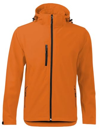 CHEMAGLIETTE! Giacca Da Lavoro Softshell, 96% Poliestere, 4% Elastan, Sport Outdoor, Con Tasche, Arancione, M