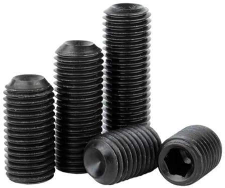 YANGC 2~20 Stück M6 M8 M10 M12 DIN916 Feingewinde-Stellschraube Schwarz 12.9 Stahl Sechskant Innensechskant Madenschrauben Steigung 0,75/1/1,5 mm(M6x0.75x16mm-10pcs)