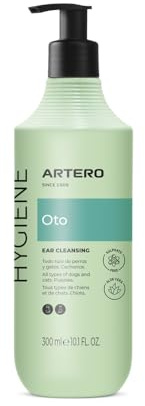 ARTERO Oto. Lozione detergente per orecchie per cani che elimina il cerume, pulisce in profondità e aiuta a prevenire infezioni e cattivi odori. Formula delicata adatta per cani e gatti.