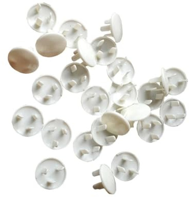 Cache-prises Bébé Sécurité 10 Pièces ABS Blanc Prise Électrique | Protection les Contacts, Fixation Difficile à Retirer, Limite Poussière et Fuites D’Air, Lot Pratique