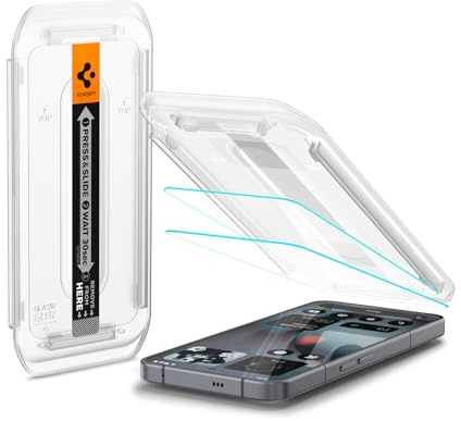 Spigen Glas.tR EZ Fit Skärmskydd kompatibel med Nothing Phone (3), 2 Stycken, med Sjabloon voor Installatiem, Anti-Spy, Reptålig, Case friendly, 9H härdat glas