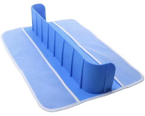 Paraspruzzi per il bagno dei bambini - Paraspigoli in silicone blu | ripiano rinforzato in poliestere | Contenitore per giocattoli per vasca da bagno, copertura per vasca facile da attaccare, ba