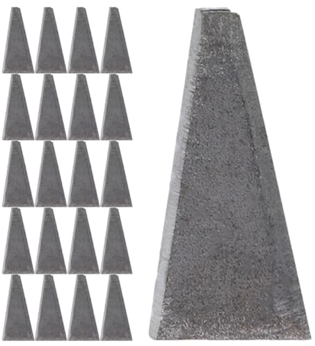 HONITANO Coins Triangulaires en Métal pour Abattage et Fente de Bois, Lot de 30 Pièces Petit Coin en Bois Dur, Accessoires pour Outils de Coupe D'arbres, Compatibles Hache et Marteau,