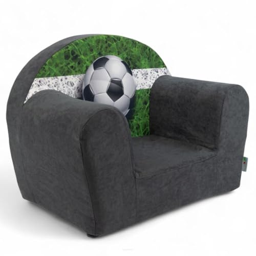 FORTISLINE Kindersessel MINI 40 x 39 x 33 cm - Kinderzimmer Sessel aus Mikrofaser mit Schaumstofffüllung, abnehmbarem waschbarem Bezug, Oeko-TEX, handgefertigt in der EU