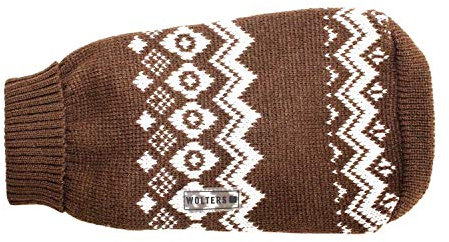 Wolters | Norweger Pulli für Mops & Co. braun/weiß | 40 cm