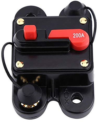 12 V DC bilåterställning, kretsbrytare för bil, marin, båt, cykel, stereo, ljud, återställning, säkring, självtest (200 A)