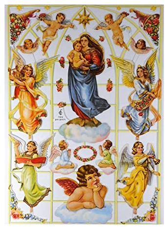 Glanzbilder EF 7024 Engel Maria Jesus Gott Oblate Posiebilder Scrapbook Deko GWI 630