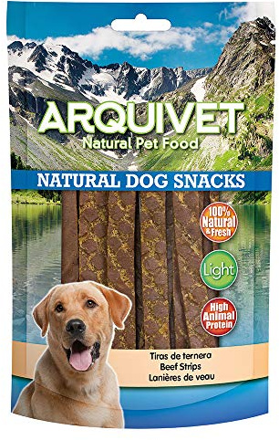 Arquivet Bandes de Veau - Snacks Naturels et Friandises pour Chien, Récompenses Canines - 100 g