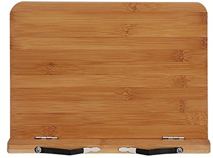 Leseständer Bambus Kochbuchhalter Buchhalter Ergonomische Buchstütze Einstellbarer Buchständer für Kinder Erwachsene Buchaufsteller Natur Rezepthalter Tischaufsteller für Büro Kinderzimmer
