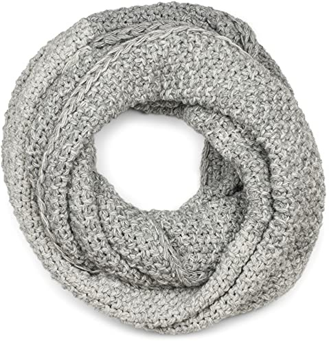 styleBREAKER Damen Strick Loop Schal Ombré Reiskorn | 65x41 cm großer Rundschal, kratzfreies wärmendes Gewebe, 2-mal flexibel um den Hals wickelbar, Made in Europe (Polen).