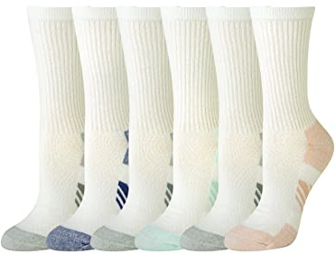 Amazon Essentials Calzini Sportivi a Metà Polpaccio, Traspiranti e Imbottiti Donna, Bianco, 36-39.5
