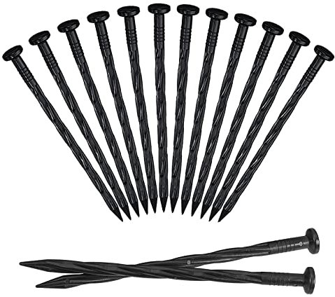 garden edging,abbcdtt Plastic Edging Spikes,Landscape Edging Stakes Suitable for Paver Edging,Weed Barrier,Turf,Anchoring Spikes Garden Projects(25Pcs)