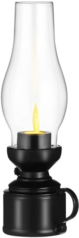 OSALADI Led Kerosinlampe Retro Öllaterne Flammenlos Kunststoff Dekoration Für Wohnzimmer Garten Und Notfall Beleuchtung