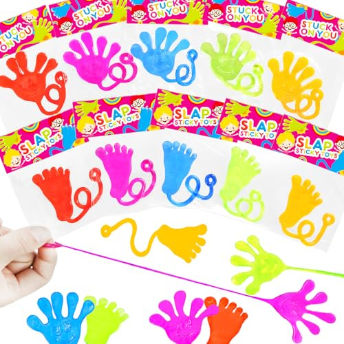 Party Favors Goodie Bag Stuffer Fillers for Kids (30 PCS), Large Sticky Hands & Feet for Birthday Pinata, Classroom Students Non Candy Treats Prizes Supplies Toys Gifts for Toddlers Boys Girls