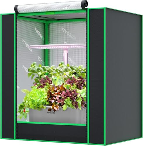 VIVOSUN Grow Tent Small 50 x 36 x 54 cm Grow Tent Mini with Highly Reflective Mylar Sealed Floor Design, Ventilation Window and Cable Entry Hole for Aerogarden Hydroponic Growing System