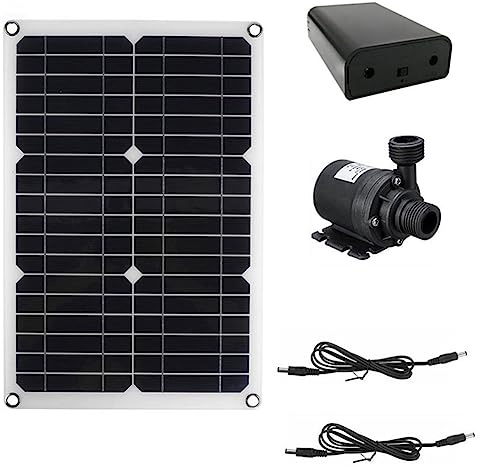 PARFCO Solar-Springbrunnen-Pumpen-Set, 12 V, 30 W, bürstenlose Solar-Wasserpumpe für Vogelbad, 800 l/h, geräuscharmer Solar-Springbrunnen für Garten/Schwimmbad/Aquarium/Teich/Aquarium