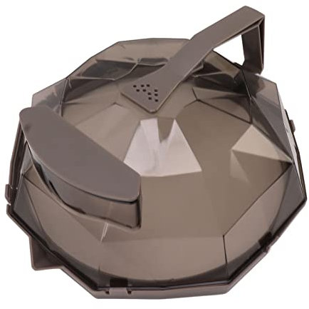 Tyenaza Cubierta para Salpicaduras de Microondas, Cubierta para Microondas para Alimentos para Cocina, Transparente Protección Contra Salpicaduras, con Mango de Extensión para Cocinar Cocina(Marrón)