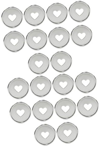 NUOBESTY 20 Stk Herzbindungsschnalle Notizbuchordner Disc Loseblattordnerscheiben büroartikel bürobedarf Büroklammern werkzeug silberne Bindescheiben runde Bindescheibe Mehrfarbig Bücher CD