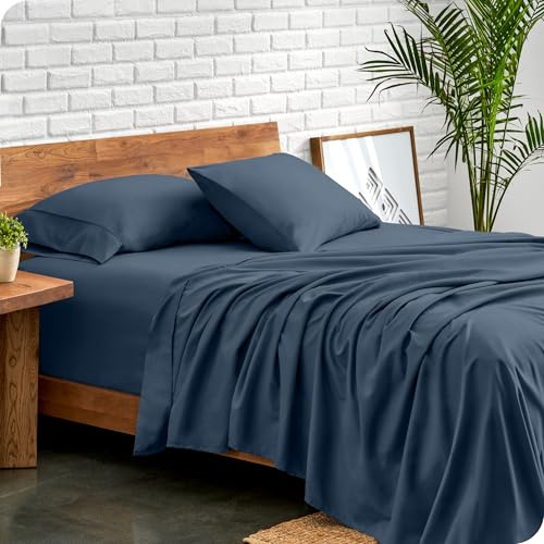 Bare Home Bed Sheet Set King Size - Premium 1800 Ultra-Soft Hydro-Brushed Microfibre Sheets - Deep Pocket - 4 Piece Set - Fitted Sheet, Flat Sheet, and 2 Pillowcases (King, Bering Sea)