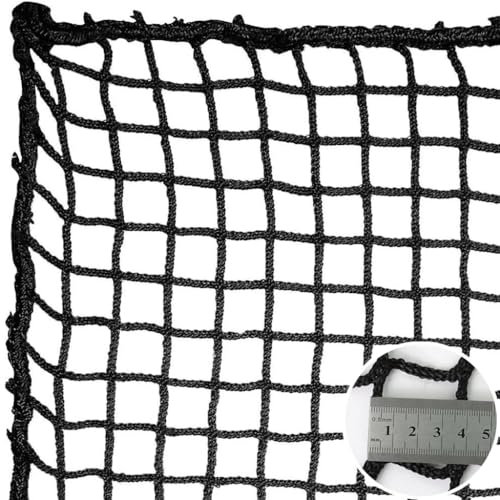LGLFDJ Black Stairway Net, Golf High Impact Netting Barrier, Ball Stop Net for Backyard, Balcony Fence Safety Net, Soccer Backstop Net, for Indoor and Outdoor(Size:1.5M×5M(5FT×16.4FT),Color:Black)
