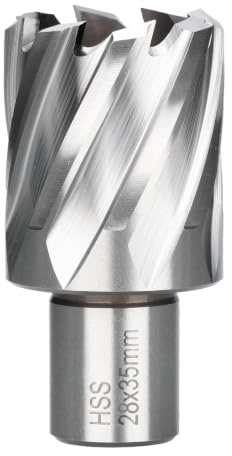 BALUGAEA Kernbohrer HSS 28mm mit Weldonschaft 19mm Schnitttiefe 35mm | HSS-Stahl, Mehrfach-Schneiden (präzise & effizient), Spiralfasen verlängern Lebensdauer, für Magnetbohrmaschine.