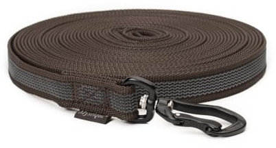 Mystique® Gummierte Schleppleine Robust mit Handschlaufe 25mm braun 7,5m
